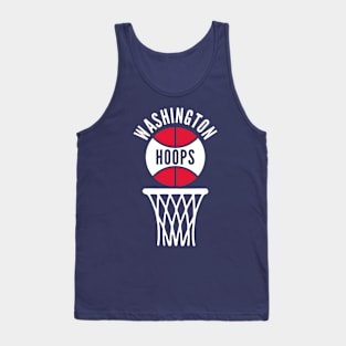 Retro Washington DC Hoops Red and White Logo Tank Top